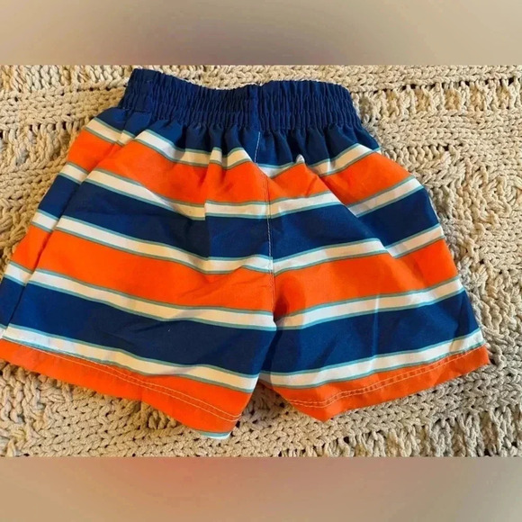 OP 0-3 months blue and orange striped swim trunks​ - Picture 2 of 3